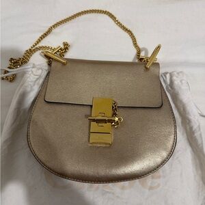 Chloe drew Gold Chain Shoulder Bag